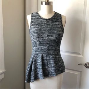 Rachel Roy Peplum Sleeveless Top Grey